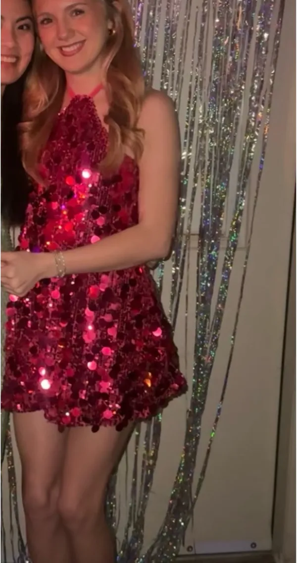 Pink sequin dress Size XS - Image 2