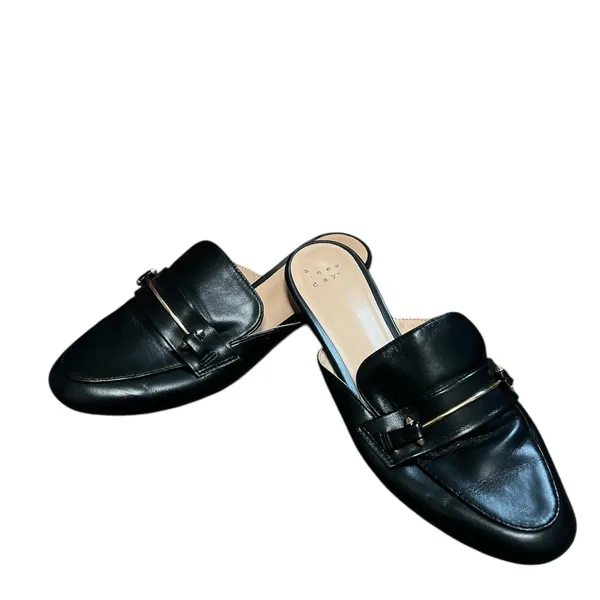 A New Day Black Women's Mules with Buckle - Image 2