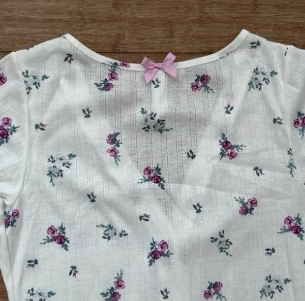 For Love & Lemons Pointelle Romper Sleepwear Lounge size S - Image 6