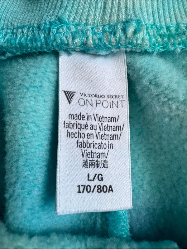 Victoria's Secret Light Aqua Athletic Lounge Pocket Shorts Size L - Image 7