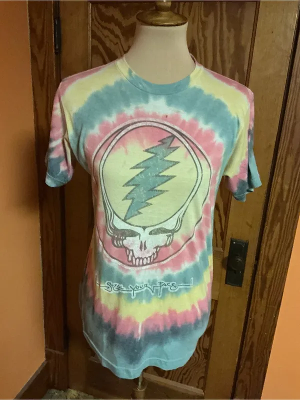 Liquid Blue Grateful Dead Steal Your Face Tie Dye T Shirt Reggae SYF Hippie - Image 7