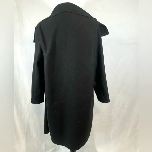 Chicwish Free myself open front black wool blend coat size large - Image 8