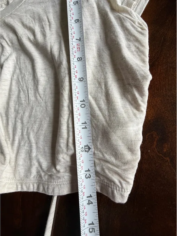 Aerie Cream Crop Top with Cut Out Back Tie Detail - Image 10