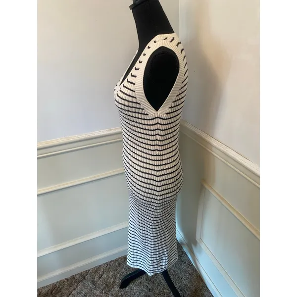 Abercrombie & Fitch Limited Edition Sleeveless Ribbed Striped Sweater Dress Knit - Image 4