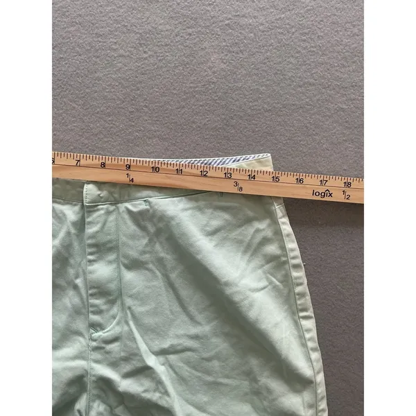 Tommy Hilfiger Chino Shorts Size‎ 10 Mint Green Cotton Twill Preppy Casual - Image 7