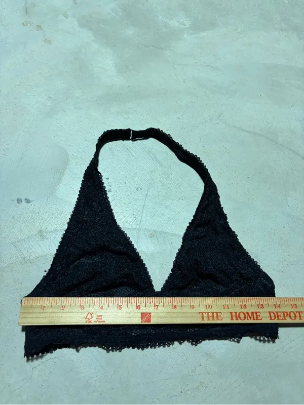 Victoria’s secret Black Lace halter Bralette bra large - Image 2