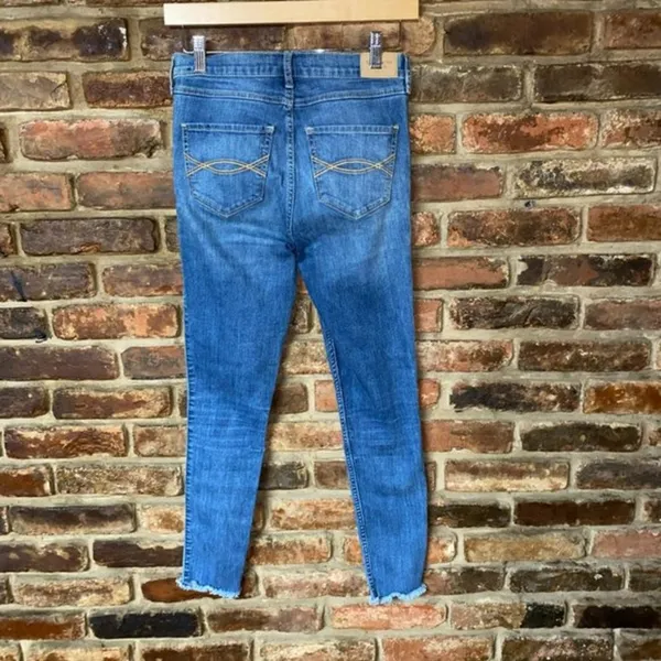 Aeropostale Abercrombie Denim Raw Hem Skinny Jeans Women's Size 0 - Image 5