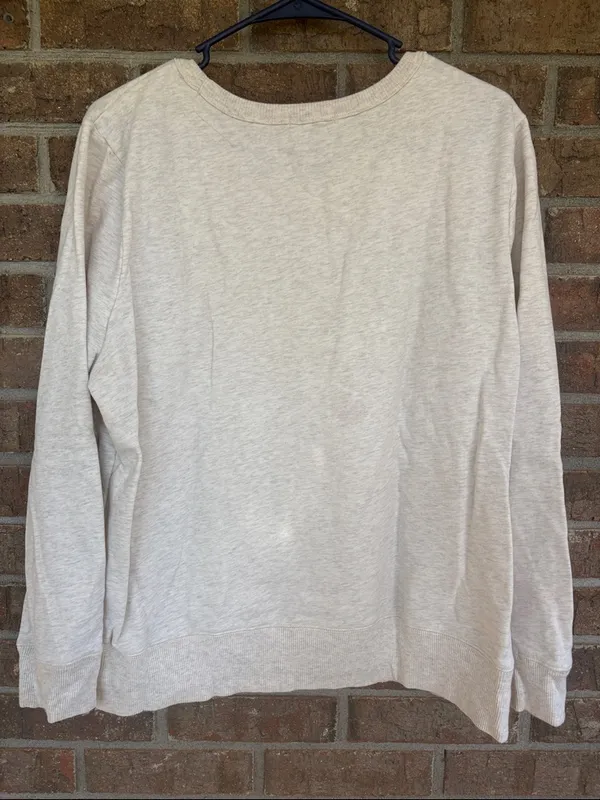 GAP Cream Sweatshirt with Silver Foil Logo - Image 3