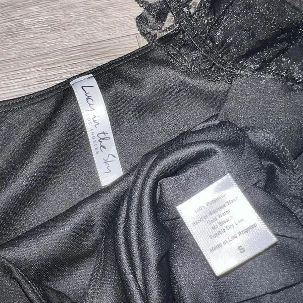 Black Organza Sleeve Dress Size Small - Image 3
