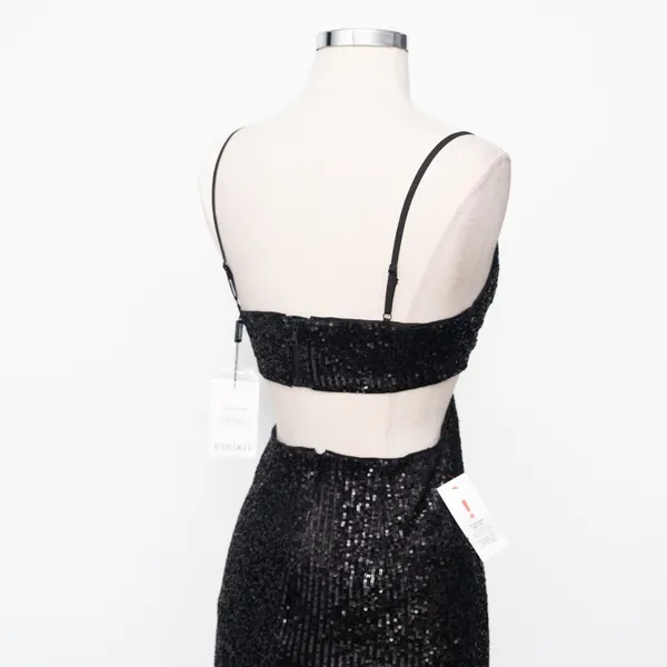 Bardot Black Sequin Cutout‎ Dress - Extra Small - Image 14