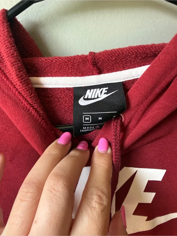 Nike Colorblock Pullover Hoodie Burgundy Pink Women’s - Image 4