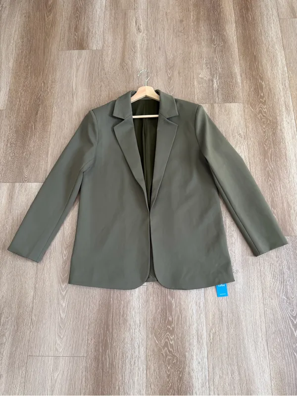 NWT Cupshe x JoJo Olive Green Longline Blazer Size Small - Image 5