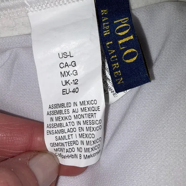 Polo Ralph Lauren Striped Lace Up Bandeau Halter Tankini Swim Top large - Image 6