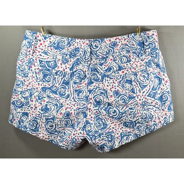 Lilly Pulitzer Walsh Short Indigo Star Crush Starfish Size 0 Womens Cotton 3" - Image 2