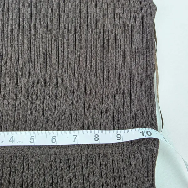 Z SUPPLY NWT Elba Midi Dress Brown Ribbed Knit Sleeveless Crew Neck Small - Image 7