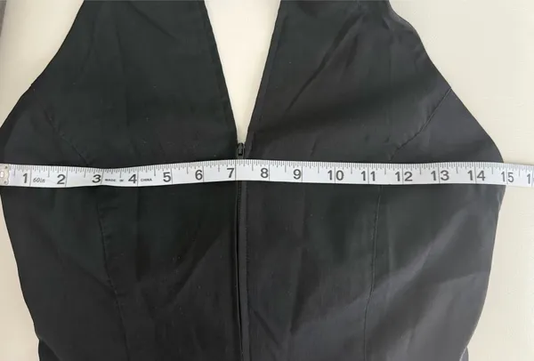 Vintage Luly K Black Belted Halter Jumpsuit - Image 9