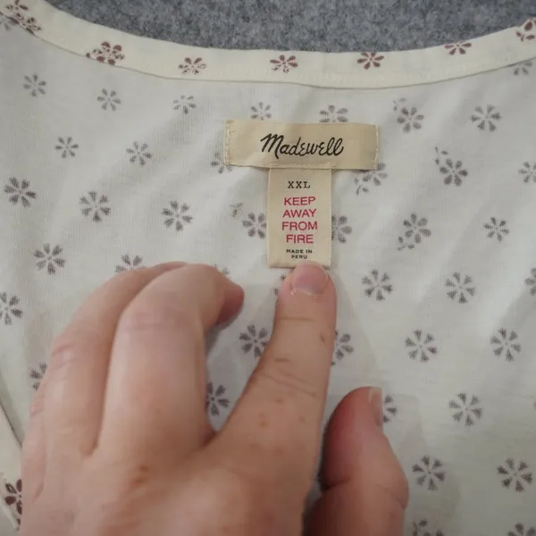 Madewell Women's XXL Raw-Edge Pajama Tank in Bandana Flower Cozy Loungewear - Image 3