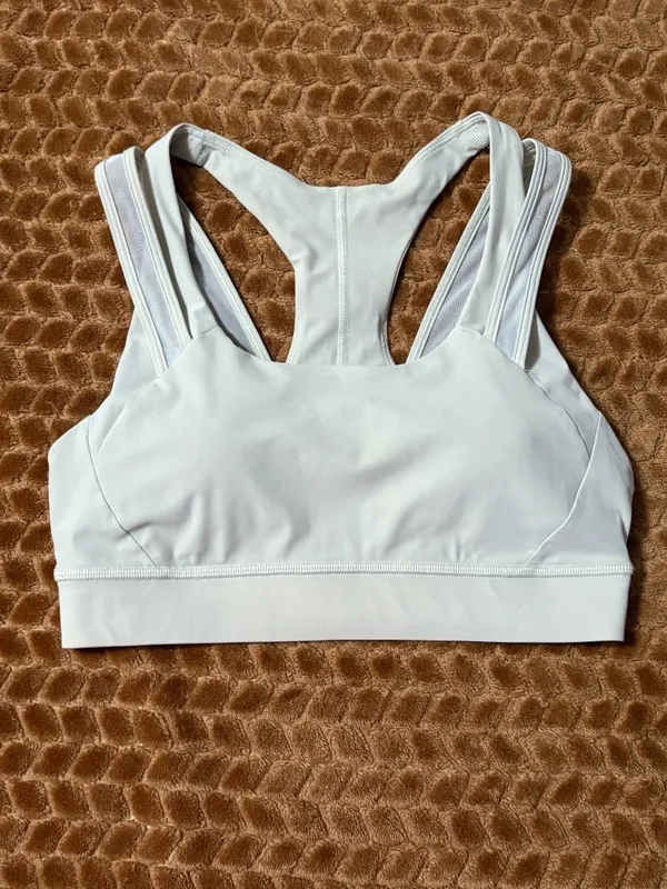 Lululemon Geared To Train Sports Workout Bra A/B Cup Springtime Blue 6 - Image 7