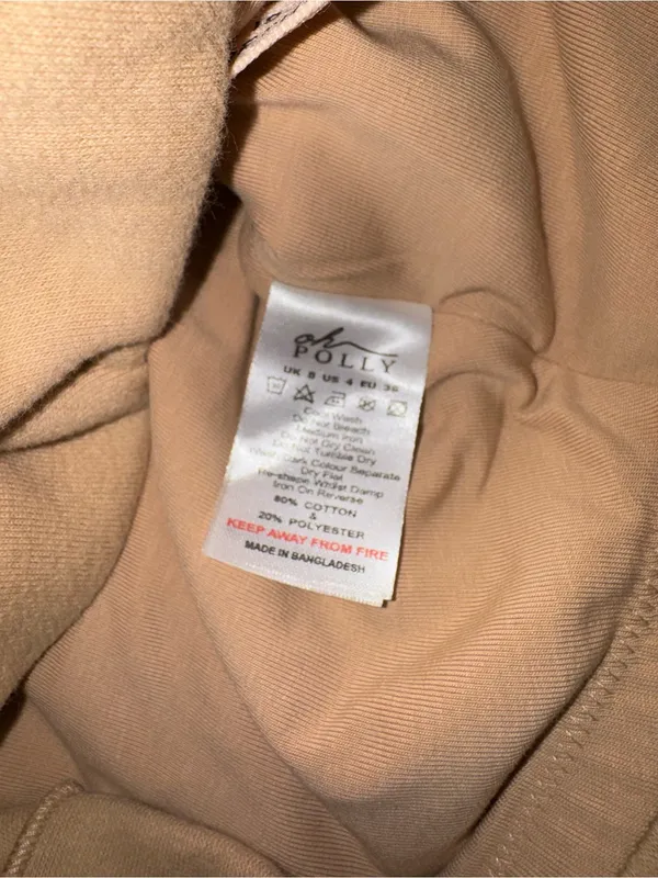 Oh Polly Beige Cropped Sweatshirt & Drawstring Joggers Set - Image 9
