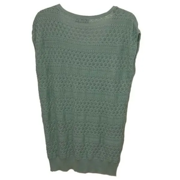 The Limited Mint Green Open Weave Knit Sweater Vest Womens Size Large Sleeveless - Image 3