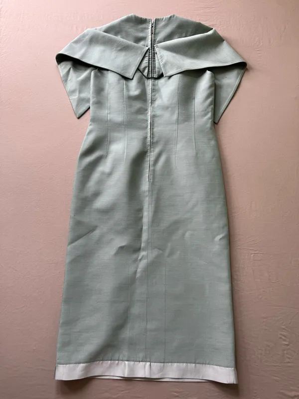 Vintage 1950s Cape Sleeve Cocktail Dress - Image 2