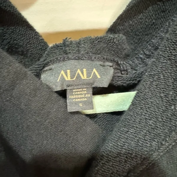 Alala Off Duty Cropped Hoodie Sz‎ Small Black - Image 6
