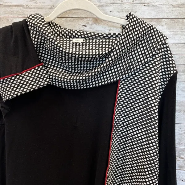 Moonlight Womens L Tunic Top Art To Wear Polka Dot High Low Lagenlook Made USA - Image 2