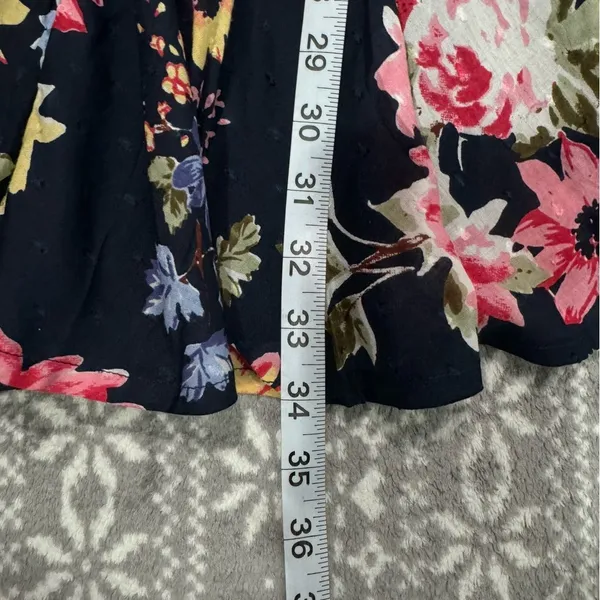 NWT Lulus Floral Fit & Flare Dress Crisscross Back Mini Summer Cottagecore Large - Image 13
