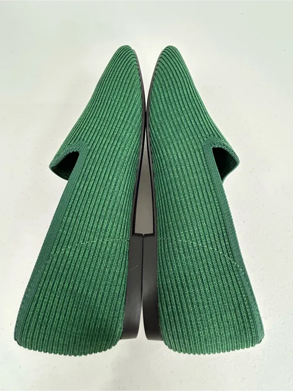 Vivaia Samantha Walker Forest Green Square-Toe Loafers Size 41 or US 9.5 - Image 6
