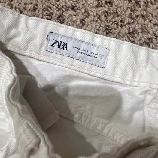 Zara white wide leg jeans - Image 2