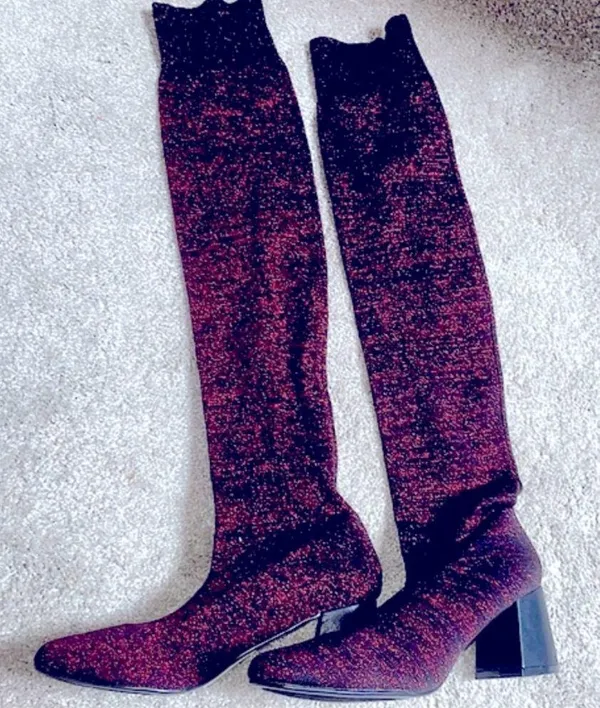 Nature Breeze Womans tall sparkle stretch boot size 10 - Image 3
