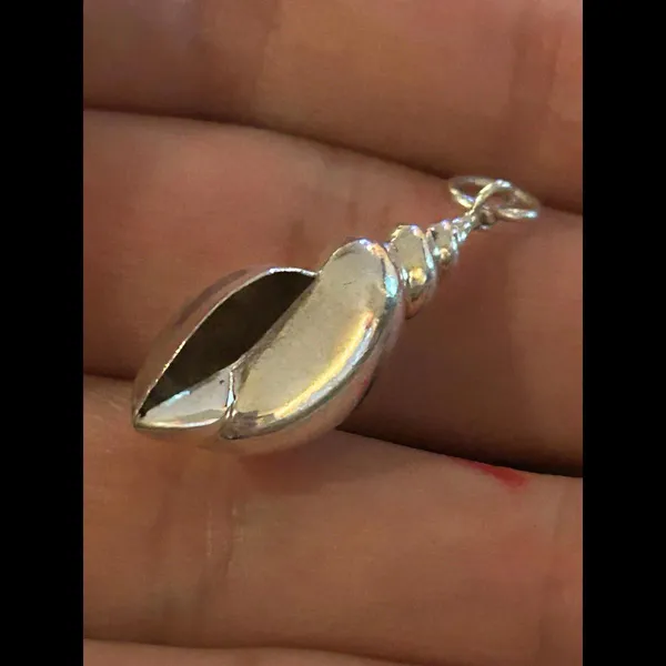 Silver plated seashell sea shell cute i9 - Image 4