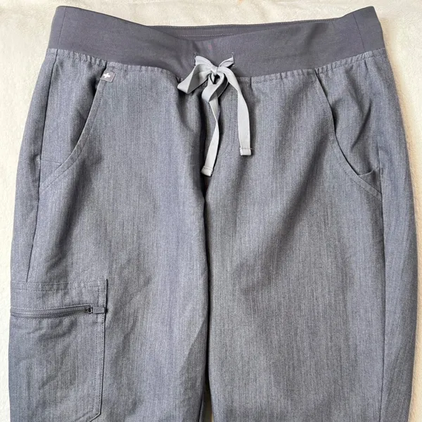 FIGS Womens Zamora Jogger Scrub Pants Size Small Gray PO# 1518 - Image 4