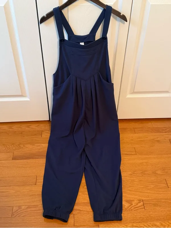 Halara Waffle Knit Jogger Overalls in Navy - Image 2