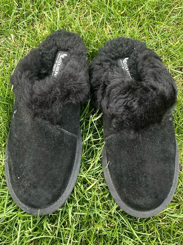Koolaburra by Ugg Black Suede Shearling-Lined Slip-On Slippers - Image 9