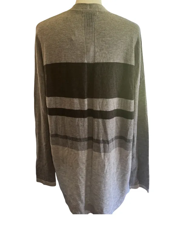 GAP Olive and Gray Striped Long-Sleeve Knit Shirt - Image 3
