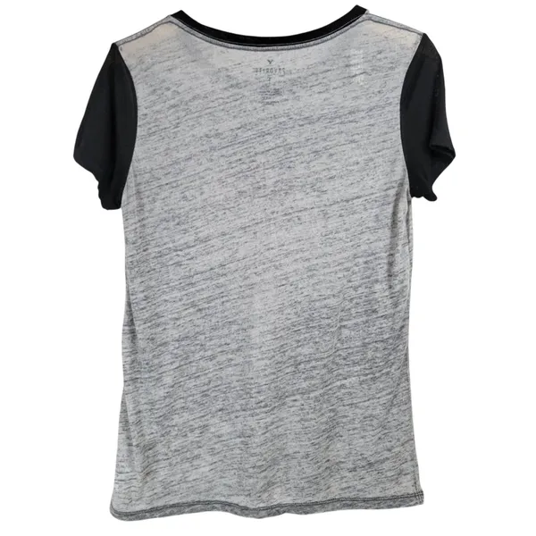 American Eagle Outfitters Women‎ Gray Black Favorite T Shirt Size S - Image 3