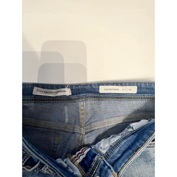 Pilcro‎ and the Letterpress Anthropologie Slim Boyfriend Jeans Side Stripe 29 - Image 3