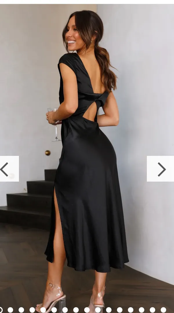 Billy J Black Maxi Dress Size 10 - Image 2