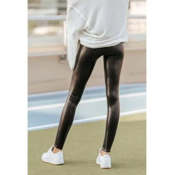 SPANX revolve anthropologie crocodile high rise brown leggings travel slimming - Image 6