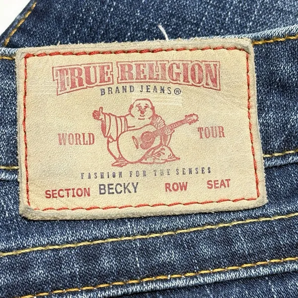 True Religion Becky Vintage Y2K Flare Jeans Size 32 Distressed Low Rise - Image 9