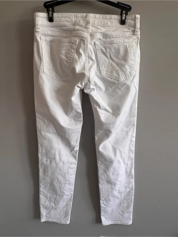 Rag‎ & Bone Dre Low Rise Slim Boyfriend Jeans White Size 24 - Image 4