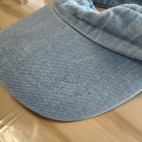 Zara Denim Sun Visor Light Wash Blue Cotton Adjustable Hat 0653/048/400/M - Image 2