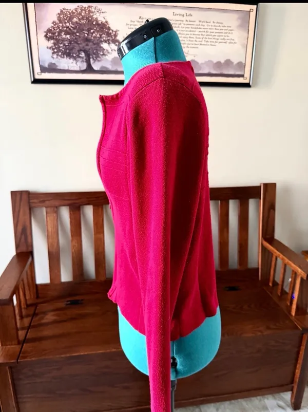 Christopher & Banks Red Cardigan size small - Image 2