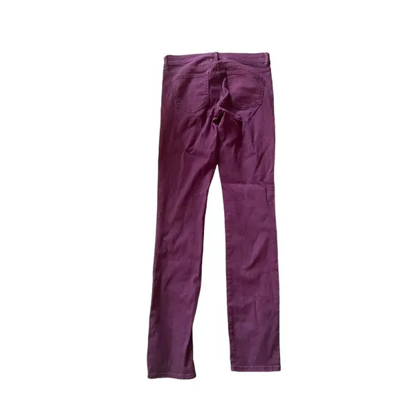 Tory‎ Burch dark plum super skinny mid rise jean size 26 - Image 2