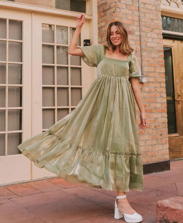 Maxi Dress Green Size XS - Image 4