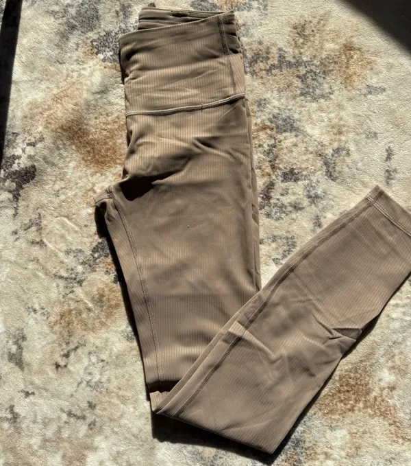 lululemon athletica Ribbed High-Rise Leggings in Taupe - Image 8