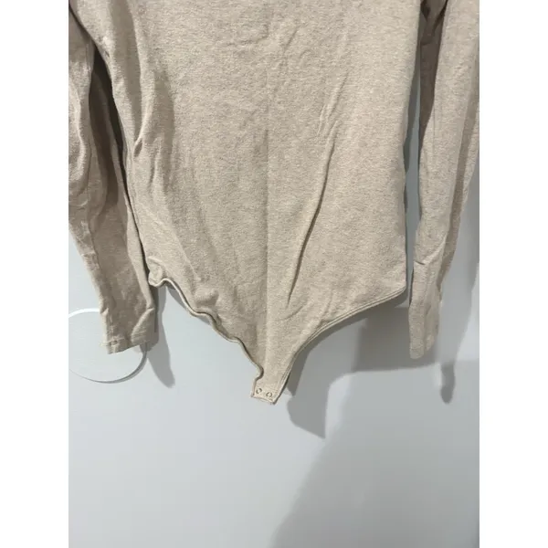 Abercrombie & Fitch Women's Long Sleeved Body Suit Beige Sz M R‎ - Image 4