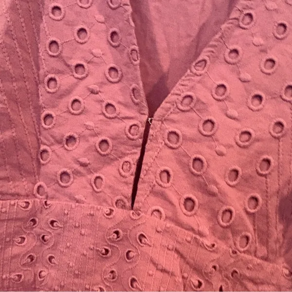 Anthropologie Dolan Lavender Patsy Eyelet Wrap Dress‎ Size Large - Image 5