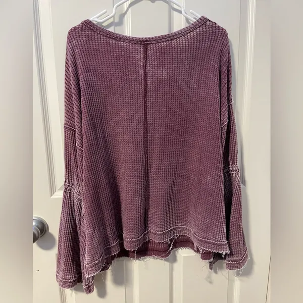 Free People/We The Free Dahlia Thermal Top Blouse - Image 4